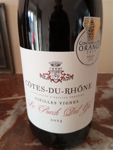 Rhônedalen Côtes du Rhône Le Puech Del Gil Vieilles Vignes 2023