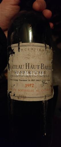 Víno Rouge sec Exception Château Haut-Bailly 1972 Francie Bordeaux Pessac-Léognan AOC