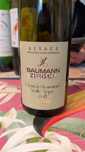 Alsace Baumann Zirgel Gewurztraminer Vieille Vigne 2018