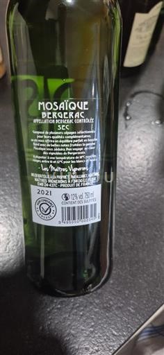 Tây Nam Bergerac Les Vignerons de Sigoulès Mosaïque 2021