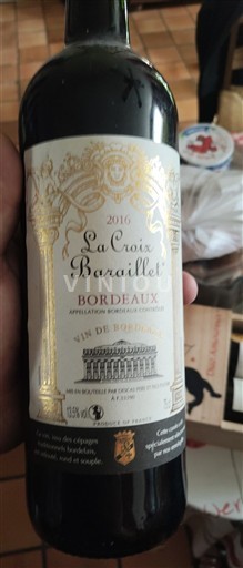 Weine Rouge sec La Croix Baraillet 2016 Frankreich Bordeaux AOC