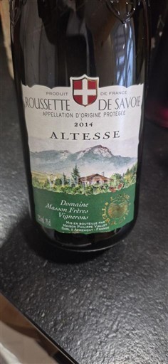 Savoie og Bugey Roussette de Savoie Domaine Masson Père et Fils Altesse 2014