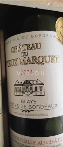 Bordeaux Blaye Côtes de Bordeaux Château Vieux Marquet 2023