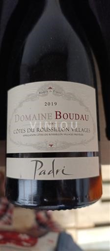 Roussillon Côtes du Roussillon Villages Domaine Boudau Padri 2019