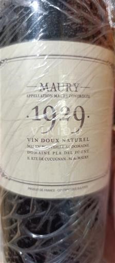 Roussillon Maury Domaine Pla Del Fount 1929