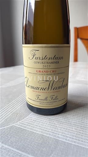 Alsasko Gewürztraminer Grand Cru Domaine Weinbach Furstentum 2023