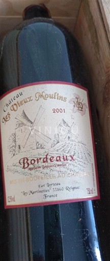 Bordéus Château Les Vieux Moulins 2001