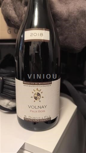 Rượu vang Rouge sec Paux Bois R. Dubois & Fils 2018 Pháp Bourgogne Volnay AOC
