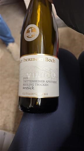 Mosela Heribert Boch Trittenheimer Apotheke Riesling Trocken Ausstück 2023