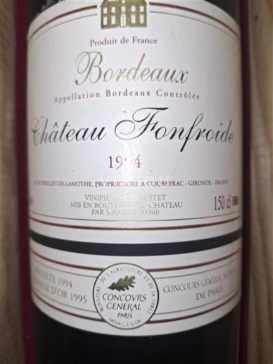 Bordeaux Château Fonfroide 1994