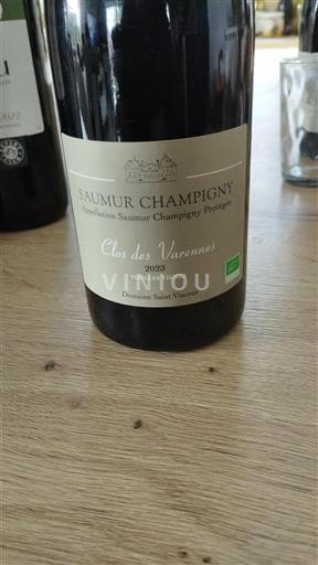 Rượu vang Rouge sec Clos des Varennes Vieilles Vignes Domaine Saint Vincent 2023 Pháp Thung lũng sông Loire Saumur-champigny AOC
