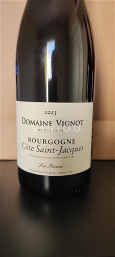 Bourgogne Domaine Vignot Les Ronces 2023