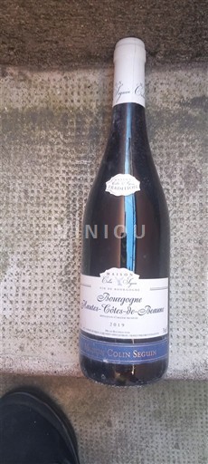 Burgundy Hautes-Côtes de Beaune Colin Seguin 2019