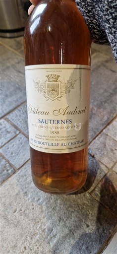 Bordeaux Sauternes Château Audinet 1988