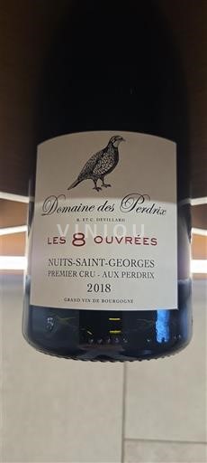 Burgundy Nuits-Saint-Georges Premier Cru Domaine Des Perdrix Les 8 Ouvrées 2018