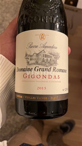 Rhônedalen Gigondas Pierre Amadieu Domaine Grand Romane 2015