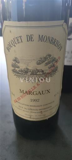 Bordeaux Margaux Bouquet de Monbrison 1992
