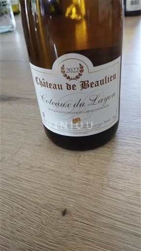 Vin Blanc moelleux Château Beaulieu 2022 France Vallée de la Loire Coteaux-du-layon AOC