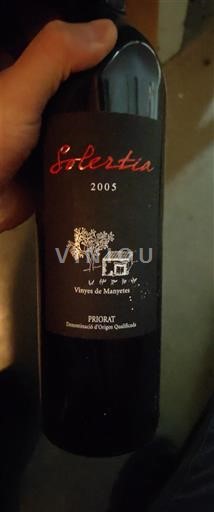 Katalonia Priorat Vinyes de Manyetes Solertia 2005