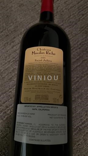 Bordeaux Saint-Julien Château Moulin Riche 2005