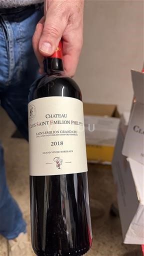 Bordeaux Saint-Émilion Grand Cru Grand Cru Château Clos Saint Emilion Philippe 2018