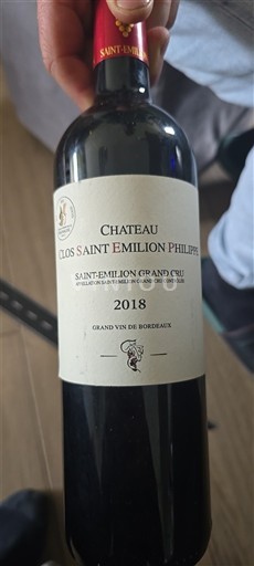 Bordoja Saint-Émilion Grand Cru Grand Cru Château Clos Saint Emilion Philippe 2018