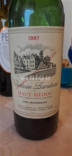 Bordeaux Haut-Médoc Château Barateau 1987