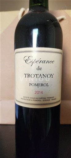 Bordeaux Pomerol Château Trotanoy Espérance de Trotanoy 2014