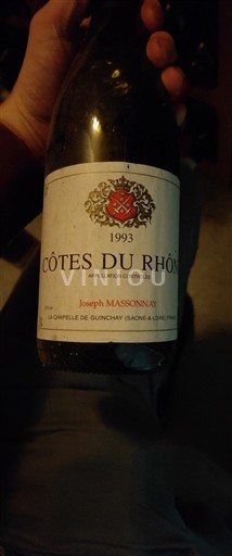Rhônedalen Côtes du Rhône Joseph Massonnay 1993