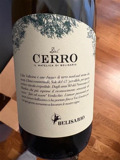 Marche Verdicchio di Matelica Belisario Del Cerro Không niên vụ