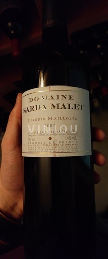 Roussillon Côtes-du-Roussillon Domaine Sarda Malet Terroir Mailloles 2004