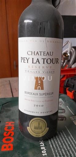 Burdeos Bordeaux superior Château Pey La Tour Réserve Vieilles Vignes 2010