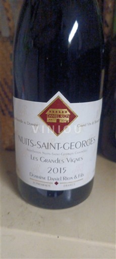Burgundy Nuits-Saint-Georges Domaine Daniel Rion & Fils Les Grandes Vignes 2015