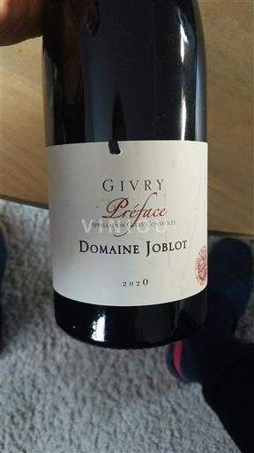 Vin Rouge sec Préface Domaine Joblot 2020 France Bourgogne Givry AOC