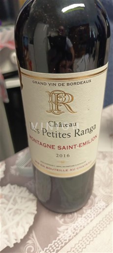 Bordéus Montagne-saint-émilion Château Les Petites Ranga 2016