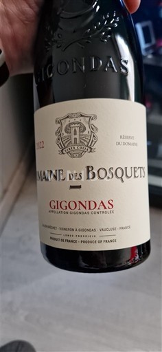 Rhônen laakso Gigondas Domaine S Bosquets Réserve du Domaine 2022