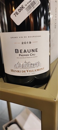 Burgundy Beaune Premier Cru Henri de Villamont 2019