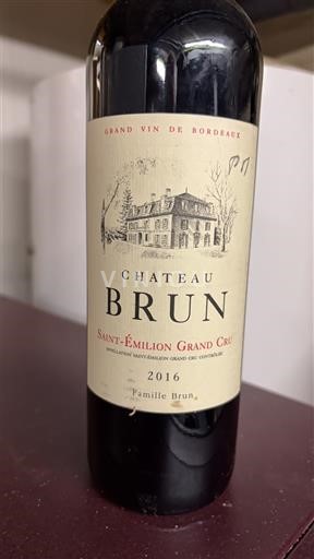 Bordeaux Saint-Émilion Grand Cru Grand Cru Château Brun 2016