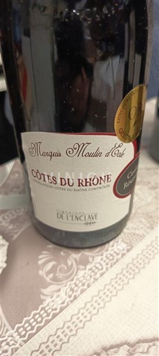 Rhônedalen Côtes du Rhône Marquis Moulin d’Eole 2015