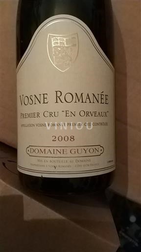 Bourgogne Vosne-romanée Premier Cru Domaine Guyon En Orveaux 2008