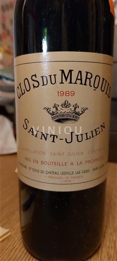 Burdeos Saint-Julien Clos du Marquis 1989
