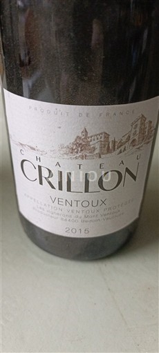 Valle del Ródano Ventoux Château Crillon 2015