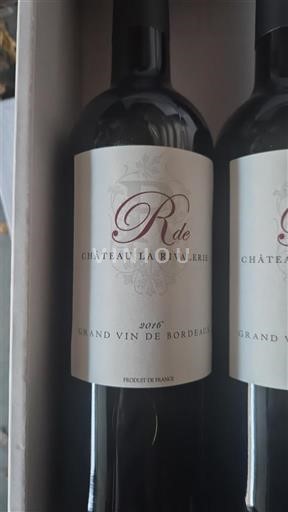 Bordeaux Château La Rivalerie R de 2016
