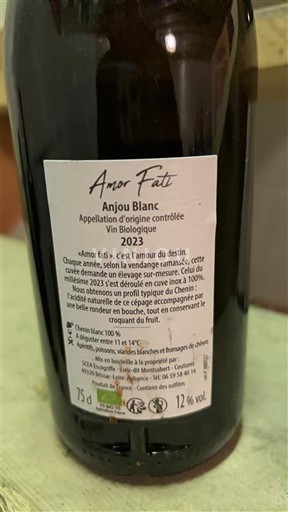 Thung lũng sông Loire Anjou-gamay Domaine Escogriffe Amor Fati 2023