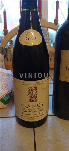 Vinhos Rouge sec La Grande Côte Benoît Cantin 2012 França Borgonha Irancy AOC
