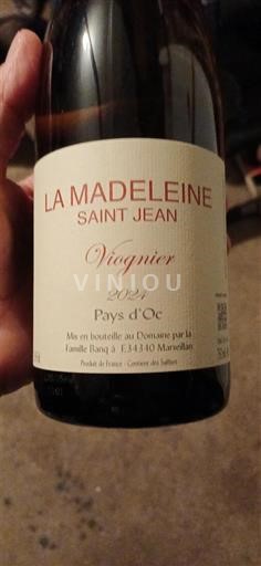 Languedoc-Roussillon Pays d'Oc La Madeleine Saint Jean Viognier 2021