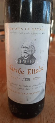 Bordeaux Graves-de-vayres Château Pichon-Joubert Elisée 2006