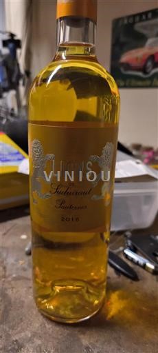 Bordeaux Sauternes Lions de Suduiraut 2016