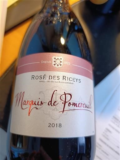 Champagne Rosé-des-riceys Marquis de Pomereuil 2018