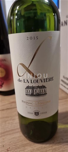 Bordeaux Pessac-Léognan Château La Louvière L de La Louvière 2015